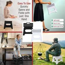 1pc High Anti-Slip Foldable Step Stool, Portable Lightweight Small Folding Stool With Handle, Suitable For Kitchen, Camping, Picnic