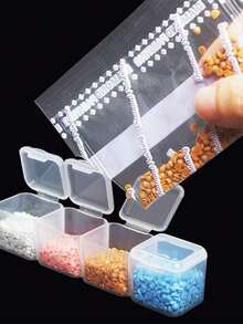 1 Or 2pcs DIY Diamond Painting Diamond Storage Box, Sorting Box, 28 Grids Or 56 Grids Available - Clear - View 3