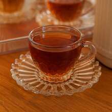 Brasiliano Coffee Glass Set With 6 Cups And Saucers 110ml - 透明的 - 查看 6