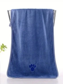 1 pieza Toalla de baño y limpieza para mascotas, nueva toalla de baño para mascotas, de secado rápido y súper absorbente, con decoración bordada, hecha de microfibra, adecuada para el baño y el secado de mascotas