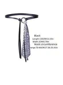 1 件复古朋克嘻哈几何图案腰带 - 红色和黑色拼色搭配白色花卉图案，可调节扣，适合牛仔裤、连衣裙、休闲和日常穿着 - 男女通用时尚配饰（可手洗），适合春季、夏季、秋季、冬季