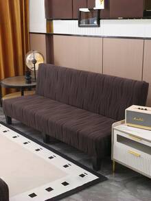 1pc Jacquard Solid Color Sofa Cover, Thick Fabric, With Elastic Band, Washable Protective Cover, Suitable For Pet Owners, Luxury Home/Office Furniture Decoration