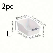 4pcs/2pcs/1pc Plastic Multi-Purpose Storage Box, Curved Roller Design, Suitable For Household Cleaning Supplies, Household Essentials, Storage Box, Basket, Home Organization Container - Multicolor - View 11