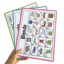 Lachilly 10 PCS/Set Poster Belajar Kata Fonik Bahasa Inggris, Gabungan Vokal dan Diftong, Mainan Edukatif untuk Anak-Anak, Bahan Belajar Prasekolah, Dekorasi Kelas Taman Kanak-Kanak, Alat Bantu Mengajar di Rumah - MultiWarna - View 12