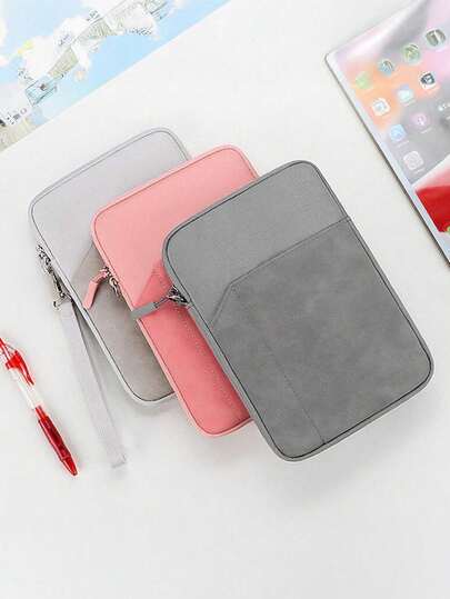 1 件笔记本电脑和平板电脑收纳袋，轻质拉链大容量分层平板电脑收纳袋，适用于 7.9-8 英寸平板电脑保护存储，平板电脑收纳袋