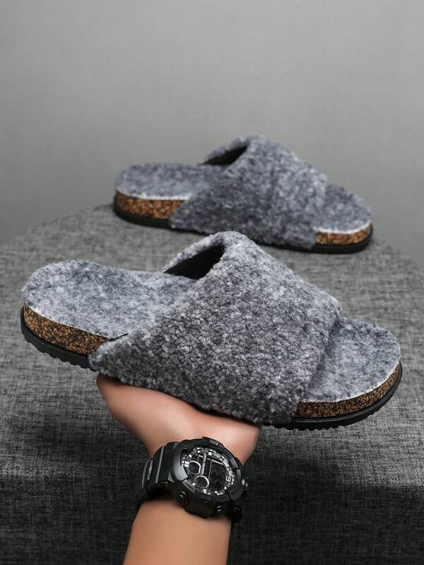 نعال مفتوحة الأصابع للرجال والنساء، تتميز بحشو نفاخ للراحة والدفء، دعم للقوس، ومناسبة للارتداء الداخلي والخارجي