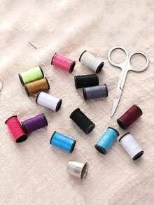 1pc Multifunctional Portable Sewing Tool Kit, Includes Thread, Needles, Scissors, Buttons & Accessories - Complete Sewing & Mending Tools For Quick Fixes And Everyday Use, Canvas Case In Multiple Colors