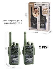 2pcs Electric Walkie Talkie Toy For Kids, Indoor & Outdoor Wireless Remote Communication Multi-Scene Intelligent Interaction Game, Gift For Boys & Girls, Some Accessories Randomly Included, Batteries Not Included
