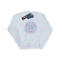 Harry Potter Mens Neon Deathly Hallows Sweatshirt (White) - White - View 2