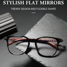 经典简约裸框无度数眼镜，日常办公无度数眼镜 WM86015 - 彩色 - 查看 1