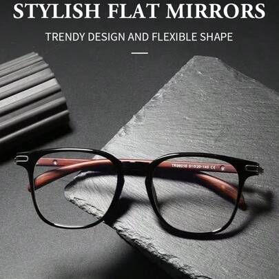 经典简约裸框无度数眼镜，日常办公无度数眼镜 WM86015