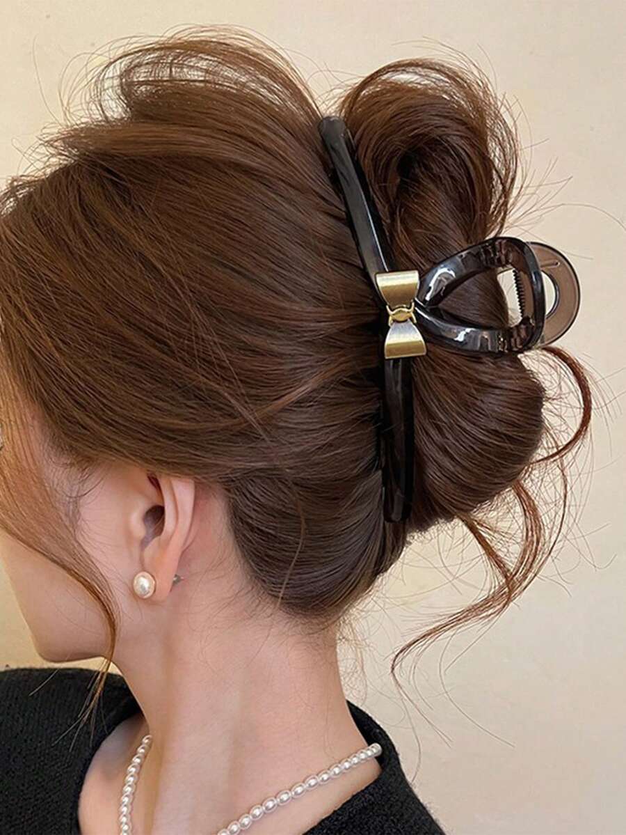 1 chiếc kẹp tóc hình nơ, kẹp tóc kiểu cổ điển, phụ kiện tóc thanh lịch cho nữ, kẹp tóc mùa đông, kẹp tóc thanh lịch cho nữ, phụ kiện tóc mùa hè, đi biển, kỳ nghỉ.
