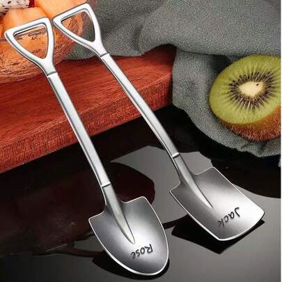 1pc Custom Name Ice Cream Scoop Custom With Your Name Stainless Steel Ice Cream Spatula Kitchen Table Tableware Personalized Gifts For Lover, Couple's Ice Cream Shovel, Birthday Gifts