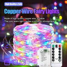 No Plug Needed, More Flexible! LED Copper Wire Decorative Lights – With Remote + 8 Flashing Modes, Battery-Powered, IP65 Waterproof | Indoor/Outdoor Use, Perfect For Christmas Tree Decor, Wedding Setup, Bedroom Ambiance & DIY Decor - Bronze - View 10