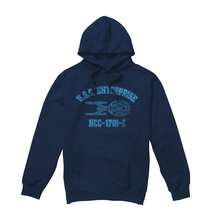 Star Trek Herr Enterprise E Athletic Hoodie (Marinblå) - Marinblå - Visa 2