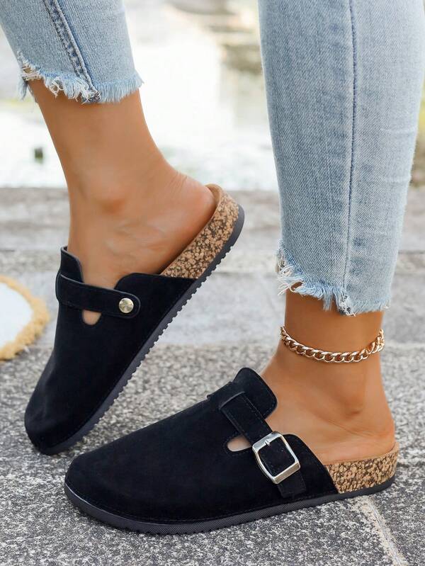 2025 New Casual Slip-On Sandals, Adjustable Buckle Closure, Non-Slip Soft Sole, Classic Fashion, Comfortable For Spring/Summer/Autumn Beach