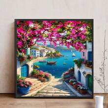 1 套 30x40cm/11.8x15.7 英寸 DIY 钻石画套装，无框，美丽风景，混合颜色，风景主题，所有季节，适用于家居装饰、客厅、玄关、卧室和可爱的艺术品 - 彩色 - 查看 5