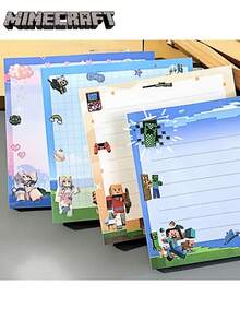 50 Stücke Minecraft Coolies fürchten sich vor Steve Cartoon Schülerhefte, Materialnoten, Blätter, kreative Cartoons, Sanrio-Familienstil Haftnotizen, Nachrichten, Memos und Haftnotizen. Du kannst damit süße Notizen hinterlassen, Schulbedarf und sie für den Schulstart verwenden.