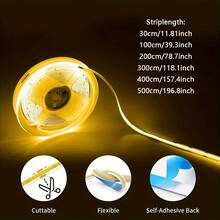 LQHZMYY USB Powered LED Light Strip, COB High Brightness, Self-Adhesive Backing, 5V Voltage, Button Switch, Suitable For TV Backlight, Home, Party, Wedding, Halloween, Christmas Decoration - Indoor Decor Lighting, Event Atmosphere Lighting, High Brightness LED Light, Night Light, Decorations, Living Room, Christmas Party, Bedroom Night Light - 彩色 - 查看 6