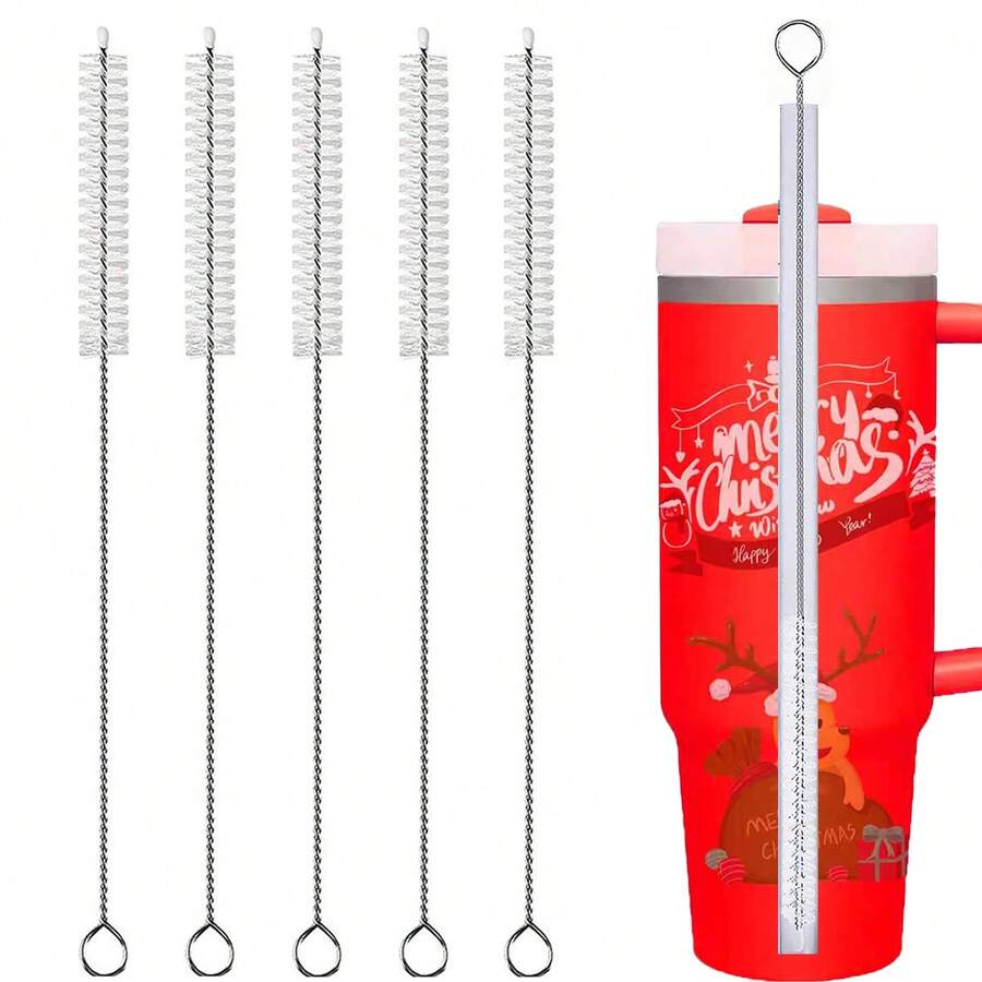 5 Stücke lange Trinkhalm-Reiniger, extra lange Trinkhalm-Reinigungsbürste für Tumbler, wiederverwendbarer 30 cm Trinkhalm-Reinigungsbürstensatz für verschiedene Strohhalme für Boba-Strohhalme und Jumbo-Strohhalme, für Babyflasche Strohhalme