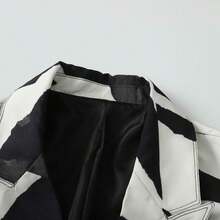 Chaqueta blazer de mujer con estampado total para ir al trabajo