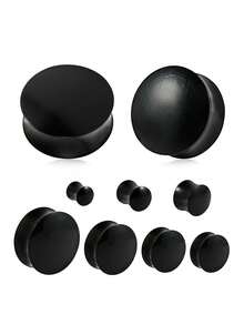 1PC Hollow Gold Stainless Steel/Sandalwood Double Color Ear Plugs Wood Ear Gauges/Expander/Stretcher Piercing Body Jewelry - As Shown - View 29