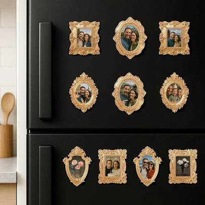 97 Decor Small Gold Picture Frames Set - 5 Vintage Frames Galley Wall, Assorted Gold Vintage Picture Frame Bulk, Antique Ornate Miniature Frame (Without Standing And Backing, Non-Magnetic)2025