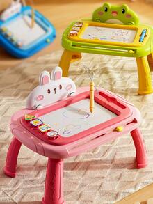 儿童磁性画板 - 4色书写绘画涂鸦板，带印章，适合学龄前男孩女孩，涂鸦板学习益智玩具，3岁以上儿童生日礼物 - 彩色 - 查看 1