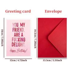 1 felicitare amuzantă de ziua de naștere, cu plic, imprimare de înaltă calitate, felicitare amuzantă de ziua de naștere, felicitare cu umor sarcastic de ziua de naștere pentru prieteni, tu, prietenul meu, ești o încântare *Ucking, felicitare încântătoare realizată manual pentru oricine