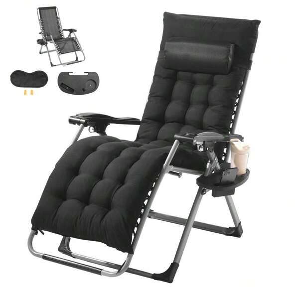 26-Inch Zero Gravity Recliner Lounge Chair - Comfortable Indoor & Outdoor Seating For Relaxation And Support