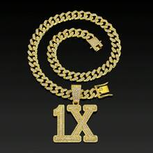 1pc Alloy Pendant Necklace With Rhinestone Encrusted Large Gold Coin Pendant And Shiny Thick Purple Chain, Punk Rock Rapper Hip Hop Jewelry For Men - Silver - View 7