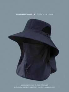 Mũ chống nắng thời trang có tấm che mặt tháo rời, thích hợp cho các hoạt động ngoài trời, câu cá, đi bộ đường dài, leo núi. - Nhiều màu - Xem 7