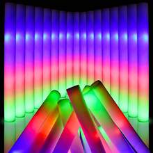 LED Foam Glow Sticks Party Packs - Multi-Color Flashing (Green/Blue/Red/Purple), Easy-Grip Design | Glowing Supplies For Christmas, New Year, Weddings, Carnivals & Concerts - Color - View 8