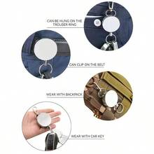 Recoil Buckle Keyring Holder - Resilience Steel Wire Rope Retractable Spring Key Ring Anti-Lost Outdoor Accessory Gifts For Women