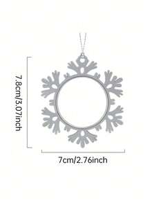 1 pièce Ornement de flocon de neige personnalisé avec photo - Ornement personnalisé à simple face pour arbres, décoration, cadeaux de Noël pour enfants, ornements de Noël, décoration suspendue quotidienne pour arbre de Noël, artisanat fait main, convient pour célébrer les fêtes, les anniversaires, les mariages et un usage quotidien