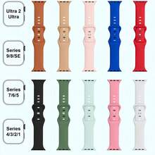 10pcs Waterproof Watch Bands, Compatible With Apple Watch 38mm, 40mm, 41mm, 42mm, 44mm, 45mm, 46mm, 49mm, Unisex; Soft Silicone Sport Bands, Compatible With Apple Watch Series 10, SE, 9, 8, 7, 6, 5, 4, 3, Ultra; Fashionable Fitness Essential Gift Set - 彩色 - 查看 2