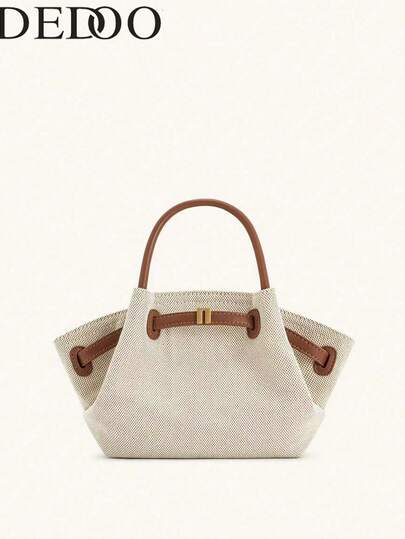 Dedoo 百搭大号女士时尚单肩包斜挎手提包多功能特款精致优雅大容量耐用贝壳形饺子包手提包适合通勤上班短期旅行送礼