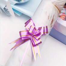 10 bucăți fundă pentru coș cadou, 6 culori (diferență mică de culoare), decorațiuni pentru împachetarea cadourilor de primăvară, fundă împachetată cu aur și panglică, fundă mare pentru împachetarea cadourilor de Paște, nuntă și ziua de naștere