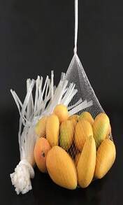 100Pcs 24'' Reusable Mesh Produce Bags, Onion Fruits Net Bags And Seafood Boil Bag For Crab Clam Crawfish, Mesh Storage Bag For Grocery Shopping Storage Of Fruits Vegetable Seafood &Amp; Garden Produce - ColorE - 查看 7