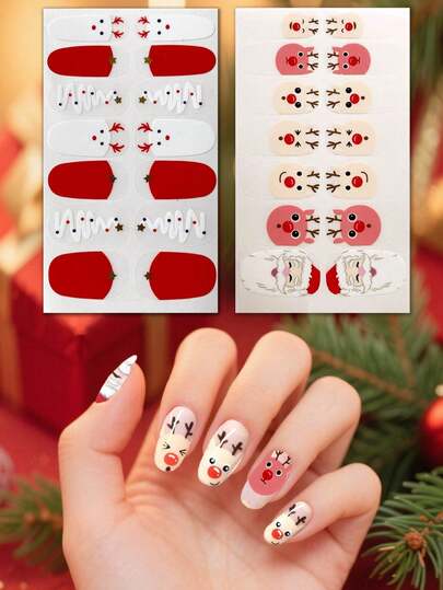 2pcs Nail Stickers & 1pc Nail File, Anime Girl Nail Art Stickers Full Nail Wraps, Self-Adhesive Nail Decals For Women & Girls, DIY Nail Art Decorations