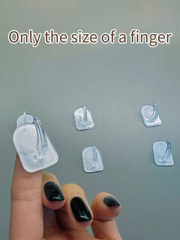 10 قطعة/20 قطعة خطاف صغير لا يحتاج ثقب - خطاف شفاف بدون ثقوب