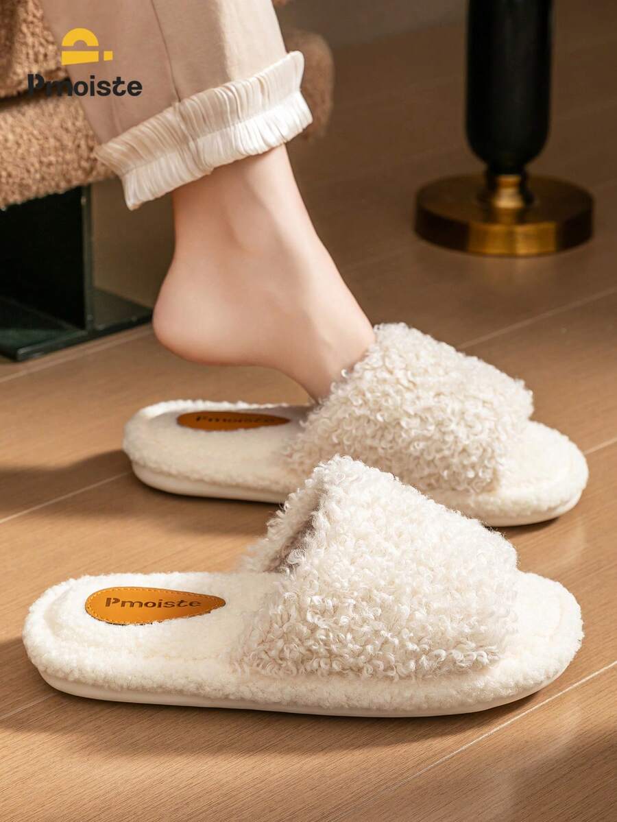 Pmoiste Hausschuhe für Frauen, flauschig, Memory-Schaum, warm, Winter, Innenbereich, weich, bequem