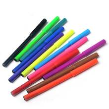 Set de Plumas de Agua Lavables, para Estudiantes y Oficina, útiles para Dibujo, Pintura y Artículos de Oficina - Pinceles de acuarela de 12 colores - Ver 3