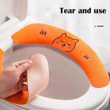 All-Season Toilet Seat Cover, Vibrant Colors, Suitable For Home Use, Insulates Against Cold, Washable And Convenient