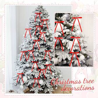 10pcs/30pcs Pieces Vintage Velvet Christmas Bows- Great For Christmas Tree Decorations, Country Crafts And Gifts | Classic Polyester Ribbon Bows For Holiday Home And Wedding Decorations, Christmas Decorations, Christmas Tree Decorations, Christmas Gift Decorations, New Year Decorations
