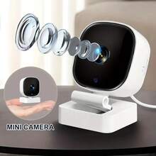 Kamera Keamanan Dalam Ruangan Nirkabel, Cocok untuk Kamera Hewan Peliharaan WiFi Rumah, Kamera Pemantauan Video Dua Arah, Kamera Bayi/Hewan Peliharaan, Dengan Aplikasi Smartphone, Kamera Rumah, Kamera Nirkabel WiFi 2.4GHz, Perekaman Berkelanjutan, Kamera Pengasuh, Cocok untuk Kamar Tidur, Sistem Pemantauan Rumah Nirkabel, Dengan Deteksi Gerakan AI, Bicara Dua Arah, Penglihatan Malam, Fungsi Alarm, Kompatibel dengan Alexa - Putih - View 4