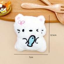 各种可爱猫咪毛绒背包挂饰、卡通暹罗猫和橘猫派对装饰钥匙扣、毛绒玩具礼物送给朋友 - 彩色 - 查看 6