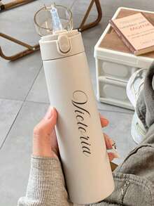 1个定制250毫升迷你保温水瓶，9盎司不锈钢小奶茶杯，女士保温水瓶带内置吸管，便携式真空保温杯，简约、现代、波西米亚、可爱、无与伦比，适合户外、运动、健身、旅行、四季皆宜、办公室饮水杯，时尚设计 - 保溫杯 - 查看 8