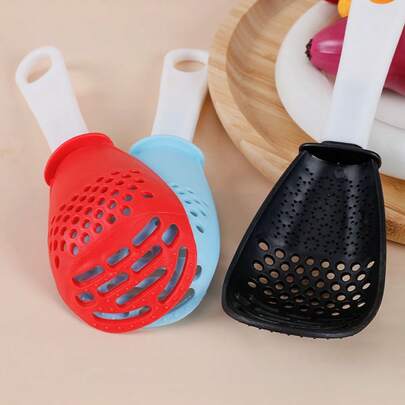 Colador multiusos de 6 en 1, utensilios de cocina resistentes al calor, separador de huevos, para cocinar, escurrir, aplastar, moler, cuchara de cocina multifunción