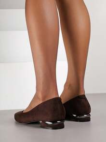 Women's Elegant Pointed Toe High Heels, Suitable For Daily Commute - Brown - View 4